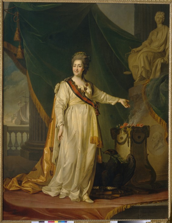 Catherine II as Legislator in the Temple of the Goddess of Justice a Dimitrij Grigorjewitsch Lewizkij