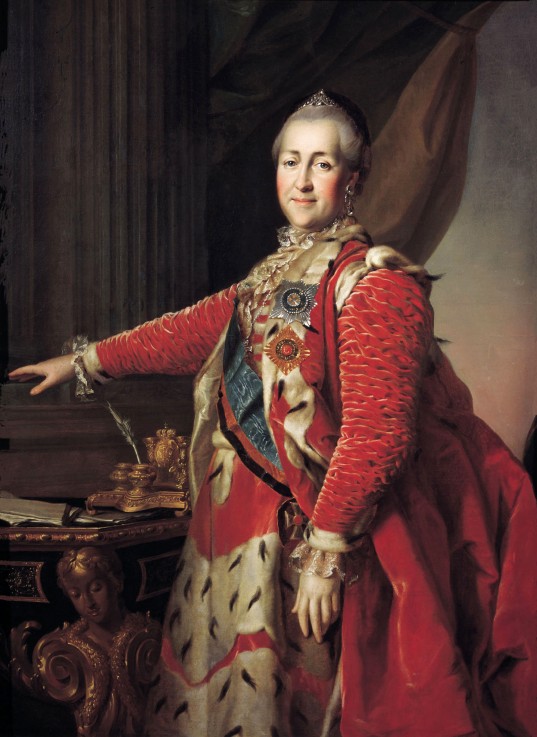 Portrait of Empress Catherine II (1729-1796) a Dimitrij Grigorjewitsch Lewizkij