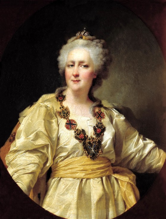 Portrait of Empress Catherine II (1729-1796) a Dimitrij Grigorjewitsch Lewizkij