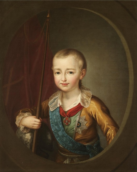 Portrait of Grand Duke Alexander Pavlovich (Alexander I) as Child a Dimitrij Grigorjewitsch Lewizkij