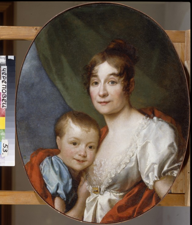 Portrait of Countess Ekaterina Alexandrovna Shakhovskaya (1777-1846) with Daughter a Dimitrij Grigorjewitsch Lewizkij