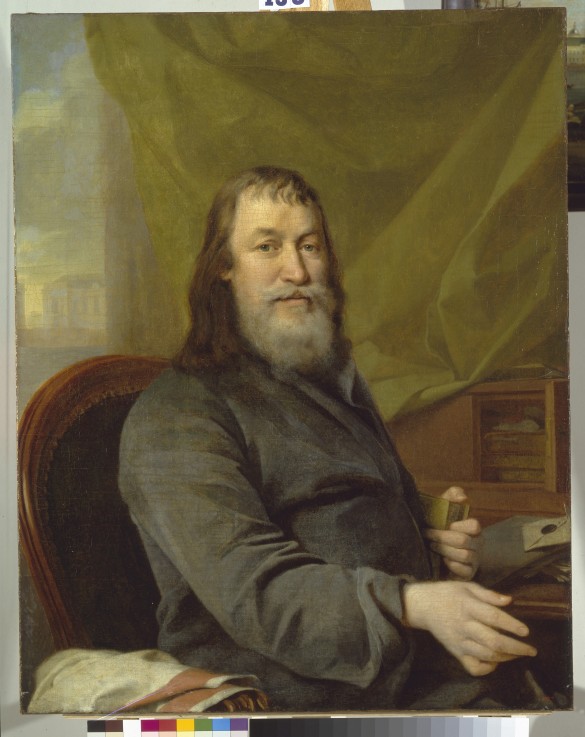 Portrait of Ivan Kharitonovich Bilibin (the Great) a Dimitrij Grigorjewitsch Lewizkij