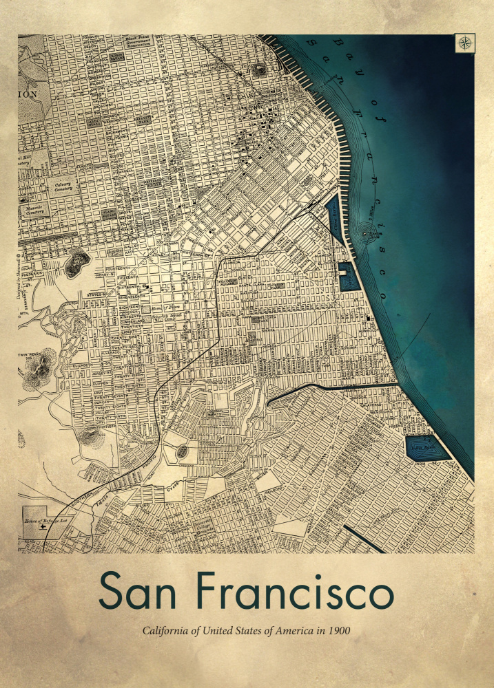 San Francisco retro map a Dionisis Gemos