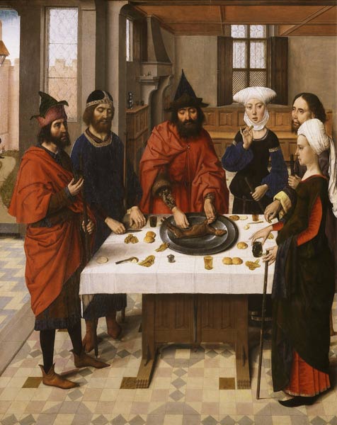 The Last Supper altarpiece: Passover Seder (left wing) a Dirck Bouts