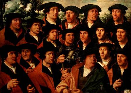 Group Portrait of the Shooting Company of Amsterdam a Dirck Jakobsz