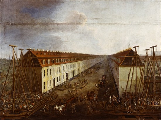 Building works on Friedrichstrasse in Berlin, c.1735 a Dismar Degen