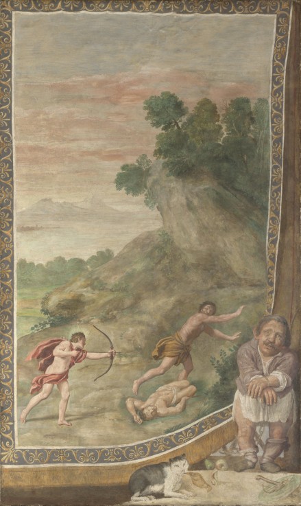 Apollo killing the Cyclops (Fresco from Villa Aldobrandini) a Domenichino (alias Domenico Zampieri)