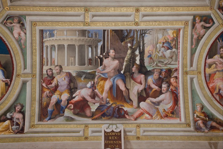The Sacrifice of Codrus, King of Athens (Public Virtues of Greek and Roman Heroes) a Domenico Beccafumi