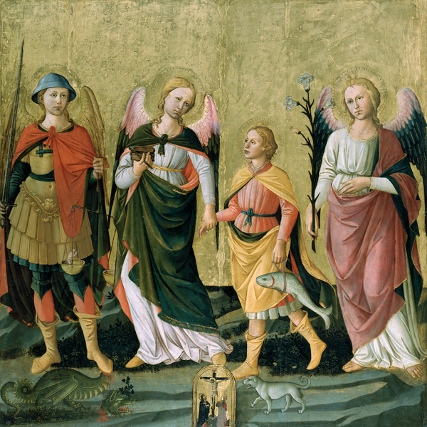 The Three Archangels and Tobias a Domenico  di Michelino