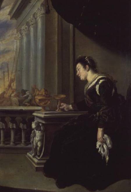 Artemisia grieving over Mausolus (panel) a Domenico Fetti