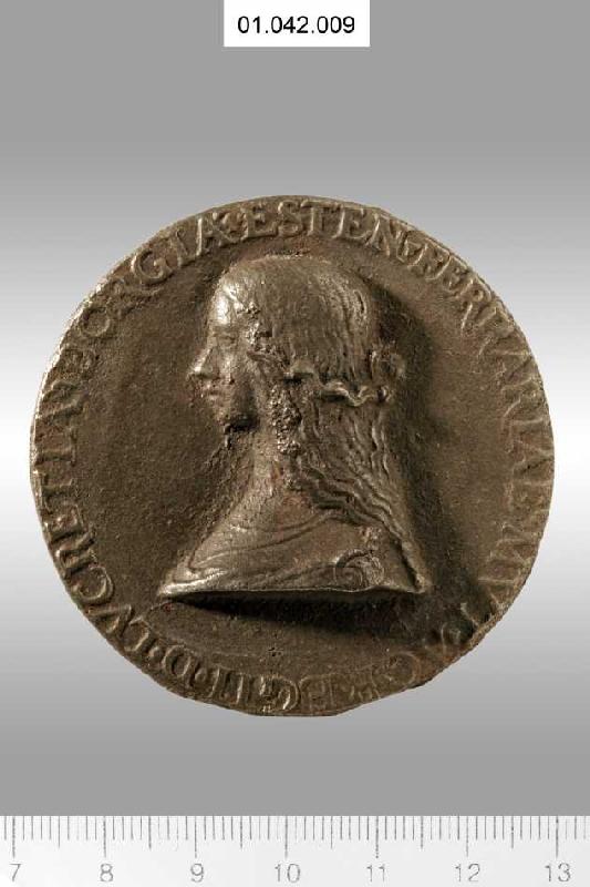 Medaille auf Lucretia de' Medici. Münzstand Ferrara 1558 (siehe auch Bildnummer 35362) a Domenico Poggini