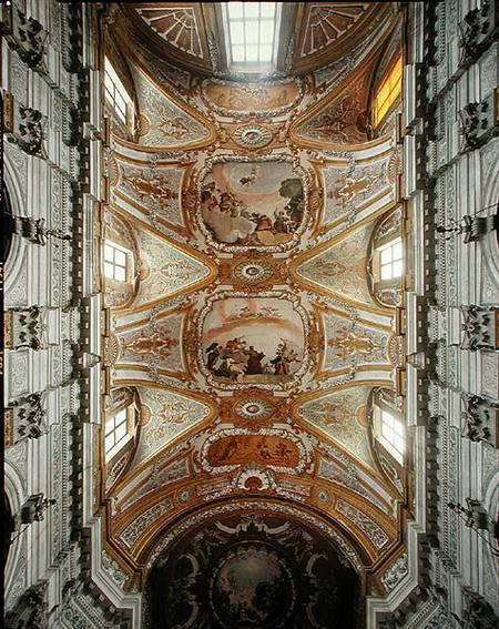 The vault of the nave and part of the cupola (photo) a Domenico Rossi