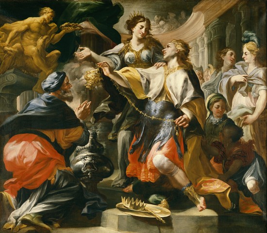Solomon Worshiping the Pagan Gods a Domenico Antonio Vaccaro