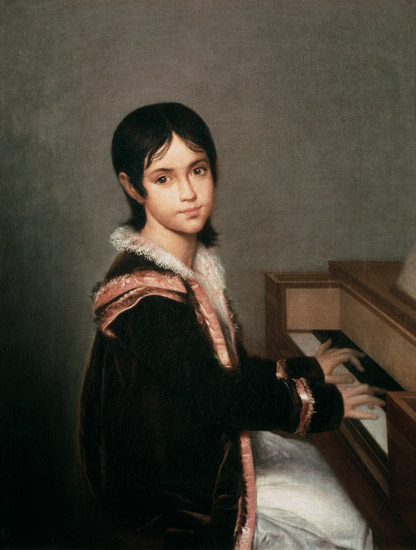The Artist's Daughter at the Piano a Domingos Antonio de Sequeira
