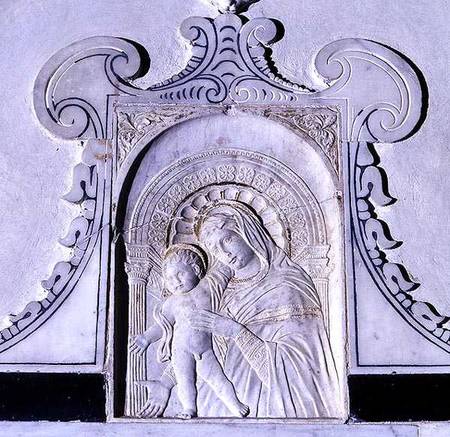 Bas-relief of a Madonna and Child a Donatello