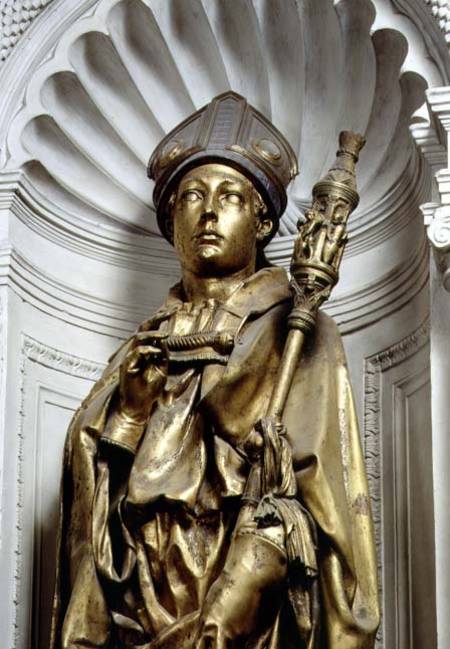 St. Louis of Toulouse, detail of sculpture a Donatello