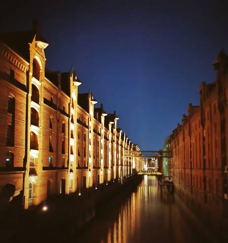 Speicherstadt bei Nacht