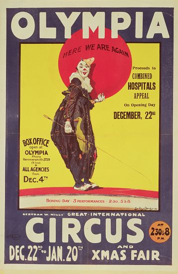 Bertram Mills circus poster a Dudley Hardy