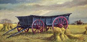 The Blue Wagon (oil on canvas) 