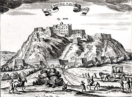 Bietala, fortress of Lama the Great, Kingdom of Lhassa,illustration from ''La Chine illustree'' Atha a Dutch School