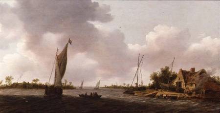 Boats in an Estuary a Dutch School