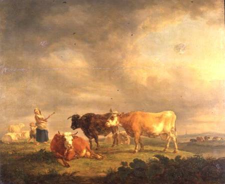 Cattle Grazing in a Landscape a Dutch School