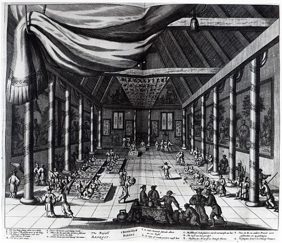 The Royal Banquet, illustration from ''Atlas Chinensis'' by Arnoldus Montanus a Dutch School