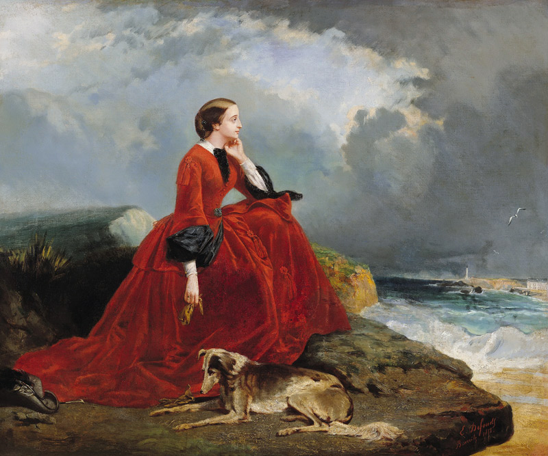 Empress Eugenie (1826-1920) at Biarritz a E. Defonds