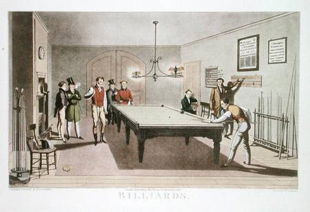 Billiards, engraved by G. Hunt a E. F. Lambert