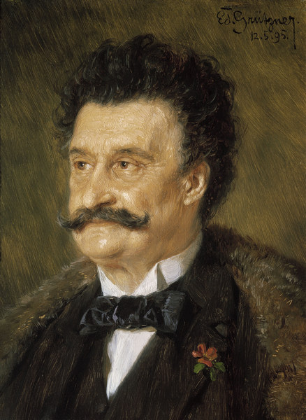 Johann Strauss II, portrait a E. Grützner