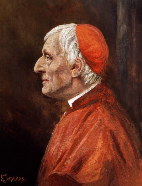 Portrait of Cardinal Newman (1801-90) a E. Jennings