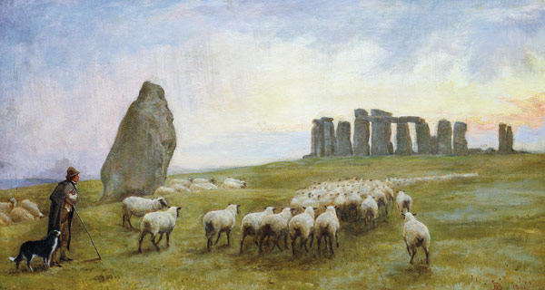 Returning Home, Stonehenge, Wiltshire a Edgar Barclay