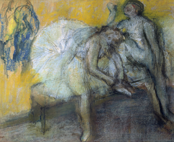 Two Dancers Relaxing a Edgar Degas