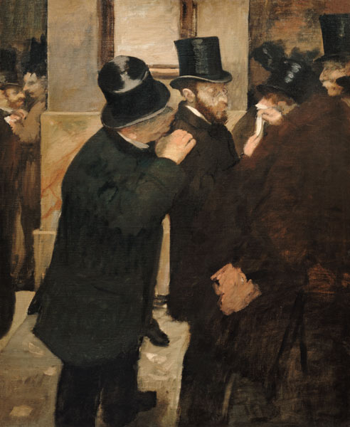 At the Stock Exchange a Edgar Degas
