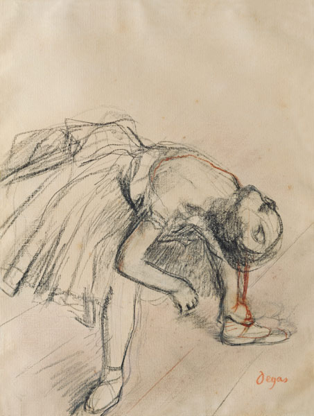 Dancer Fixing her Slipper a Edgar Degas