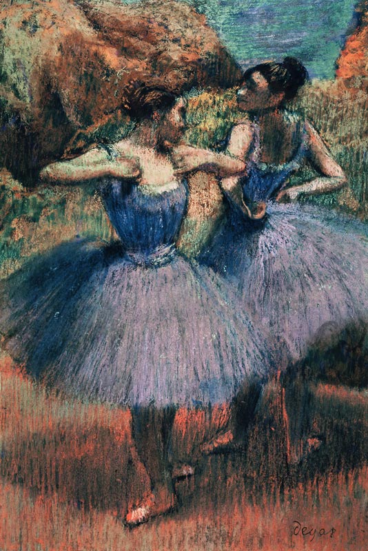 Dancers in Violet a Edgar Degas