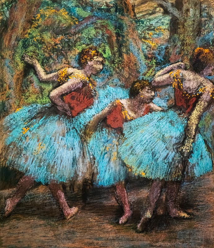 Three Dancers (Trois danseuses) a Edgar Degas