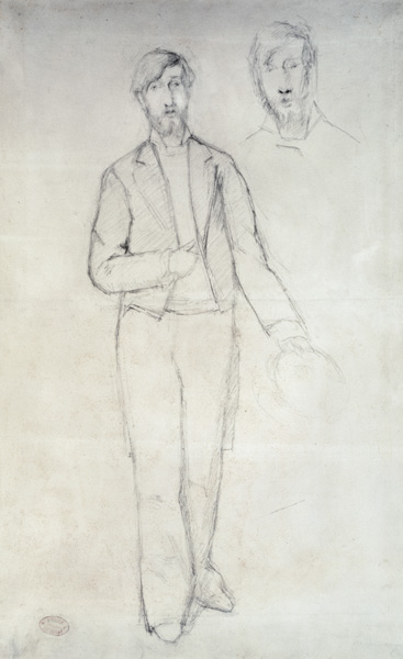 Portrait of George Moore (1852-1933) a Edgar Degas