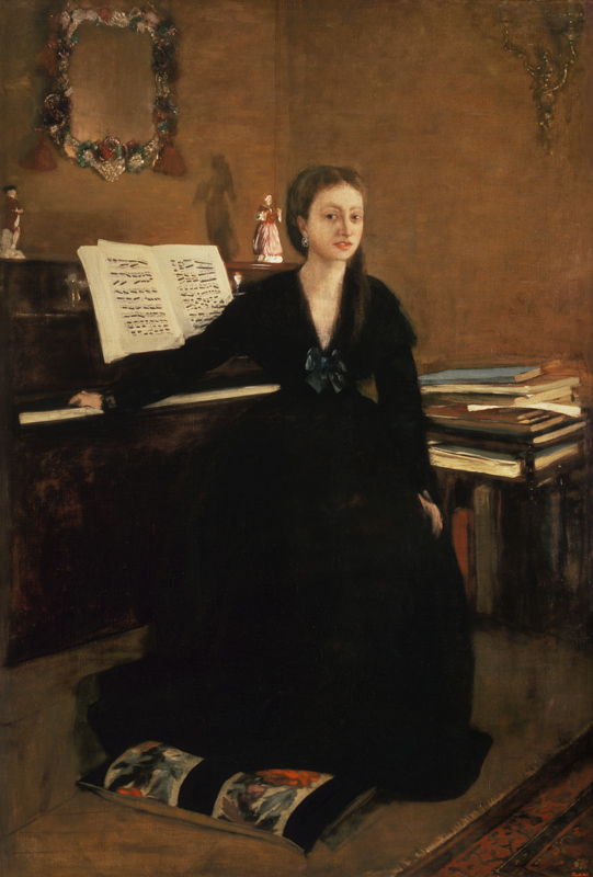 Madam Camus at the piano. a Edgar Degas