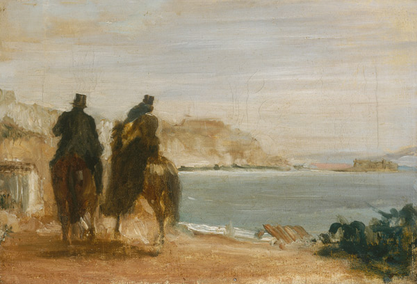 Promenade beside the Sea a Edgar Degas