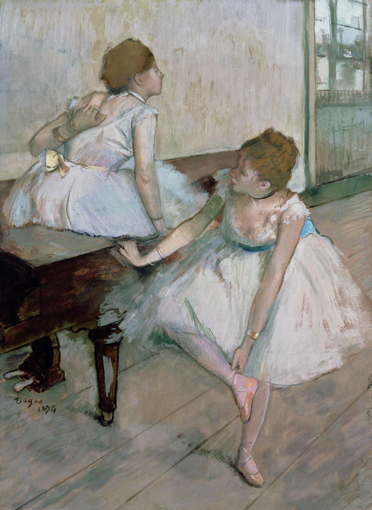 Two dancers resting a Edgar Degas