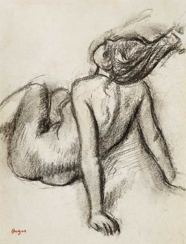 Woman having her hair styled a Edgar Degas