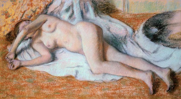 After the Bath or, Reclining Nude a Edgar Degas