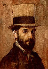 Portrait of the painter Leon Bonnat. a Edgar Degas
