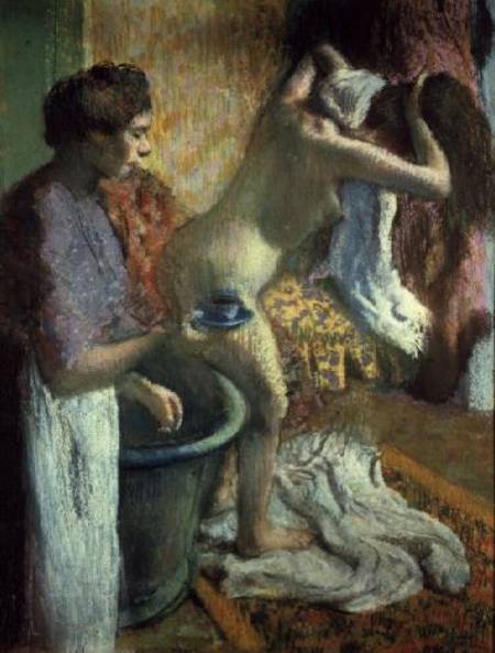 Breakfast after a bath a Edgar Degas