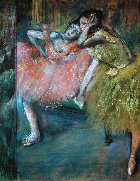 Two Dancers in the Foyer a Edgar Degas