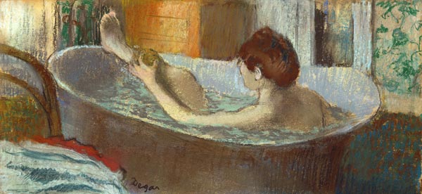 Woman washing her Leg a Edgar Degas