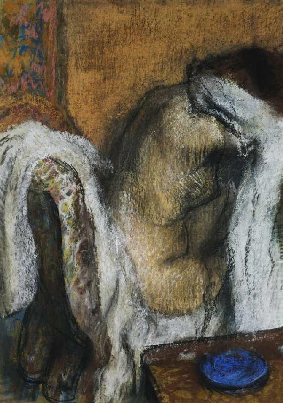 Frau bei der Toilette (Femme à sa toilette) a Edgar Degas