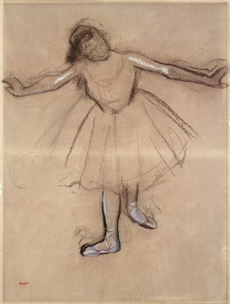 Front-view of Dancer a Edgar Degas