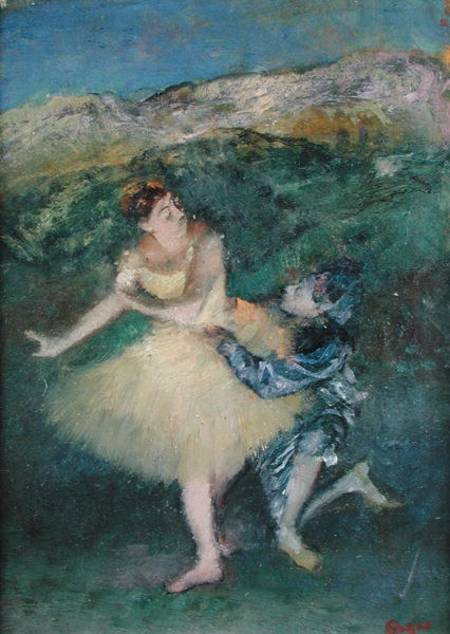 Harlequin and Colombine a Edgar Degas